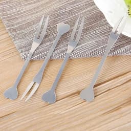 Dĩa Ăn Hoa Quả Trái Cây Nĩa Ăn Bánh Gato Inox Gia Đình 4