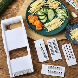 Bộ Dao Gọt Bào Vỏ, Bàn Nạo Sợi Rau Củ Trái Cây Hoa Quả 5 IN 1 Chất Liệu Cao Cấp 8