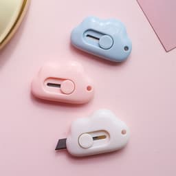 Dao Rọc Cắt Giấy Hình Đám Mây Đáng Yêu Lưỡi Bền Bỉ Tiện Lợi 3