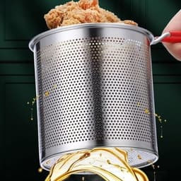 Nồi Chiên Nhúng Ngập Dầu Chất Liệu inox 304, Khoai Tây Chiên, trần bún, hủ tiếu, luộc, siêu tiện lợi_M217 8