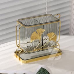 Ống Đũa Meka Phong Cách Bắc Âu 2 Lá Vàng Đặt Bàn Sang Trọng M244 3
