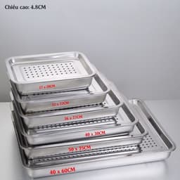 Khay inox 2 lớp úp ly, khay trà chữ nhật chất liệu inox cao cấp_M257 5