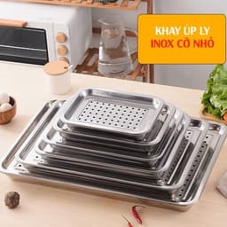 Khay inox 2 lớp úp ly, khay trà chữ nhật chất liệu inox cao cấp_M257 6