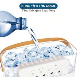 Quạt Điều Hoà Hơi Nước Mini Làm Mát Để Bàn 3 Chế Độ Gió Dung Tích Bình 600ML Tích Hợp Đèn Led M262 3