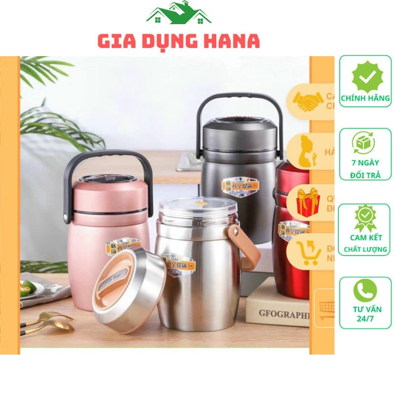 Cặp lồng Xianbao Inox 304, Cặp lồng giữ nhiệt dung tích 1,6L Chính Hãng, Cao Cấp_M189