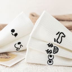COMBO 5 ĐÔI Tất Vớ Cổ Cao Trắng Sắc Thái Chất Cotton Dệt Kim Mềm Mại Thấm Hút Mồ Hôi 7