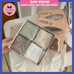 SET 4 Quần Lót Nữ Đúc Su Gấu Cao Cấp - Quần Lót Nữ Đúc Su Lạnh Không Đường May Mã SET GAU COOKIE 1