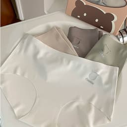 SET 4 Quần Lót Nữ Đúc Su Gấu Cao Cấp - Quần Lót Nữ Đúc Su Lạnh Không Đường May Mã SET GAU COOKIE 6