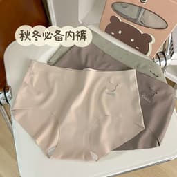 SET 4 Quần Lót Nữ Đúc Su Gấu Cao Cấp - Quần Lót Nữ Đúc Su Lạnh Không Đường May Mã SET GAU COOKIE 7