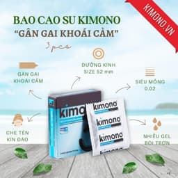 Kimono bao cao su siêu mỏng 0.02 màu vàng Gold chứa vitamin B cấp ẩm bôi trơn, Hộp 3 bcs - 18CENTI 4