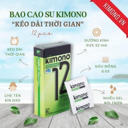 Kimono bao cao su siêu mỏng 0.02 màu vàng Gold chứa vitamin B cấp ẩm bôi trơn, Hộp 3 bcs - 18CENTI 7