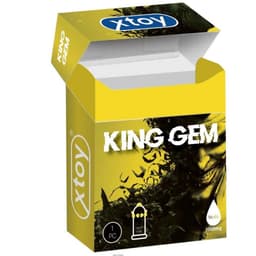Bao cao su bi XTOY KING GEM 7 bi gai lớn, tăng khoái cảm, nhiều gel, hương vani. Hộp 01 bcs - 18CENTI 2