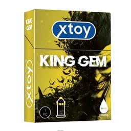 Bao cao su bi XTOY KING GEM 7 bi gai lớn, tăng khoái cảm, nhiều gel, hương vani. Hộp 01 bcs - 18CENTI 3