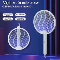 Vợt Muỗi Gấp Gọn 2 Trong 1 An Toàn, Tự Động với Lưới Bảo Vệ Thông Minh 1