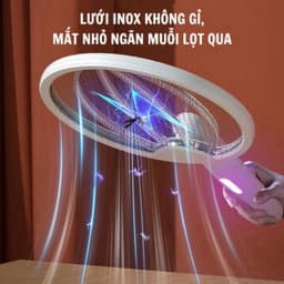 Vợt Muỗi Gấp Gọn 2 Trong 1 An Toàn, Tự Động với Lưới Bảo Vệ Thông Minh 2