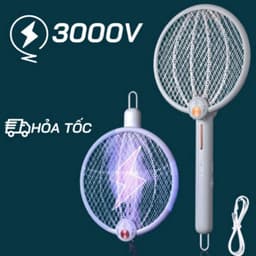 Vợt Muỗi Gấp Gọn 2 Trong 1 An Toàn, Tự Động với Lưới Bảo Vệ Thông Minh 7