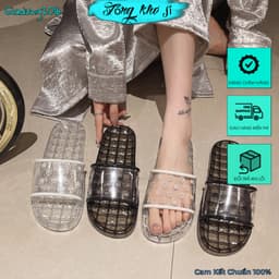 Dép nữ đi trong nhà 🌏FREE SHIP🌎 dép nhựa quai ngang đi trong nhà vệ sinh chống trơn trượt (Tuyển Sỉ) 1