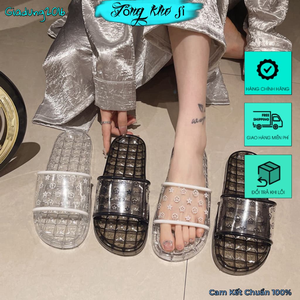 Dép nữ đi trong nhà 🌏FREE SHIP🌎 dép nhựa quai ngang đi trong nhà vệ sinh chống trơn trượt (Tuyển Sỉ)
