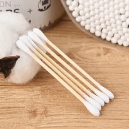 hộp bông tăm ngoáy tai 500 chiếc 2 đầu, tăm bông lấy ráy tai thân gỗ ( ms 036) 6
