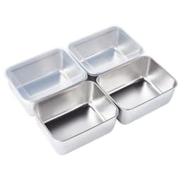 Combo 5 Hộp Đựng Thực Phẩm inox Tròn Có Nắp Đậy, khay Inox Bảo Quản Thực Phẩm Tủ Lạnh gd1511 8