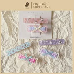 Set 2 Kẹp Tóc Mái NHÀ CÚ Hoạt Hình Kem Soda Phong Cách Coquette Mùa Hè Đi Biển Hàn Quốc Dễ Thương 6016 9