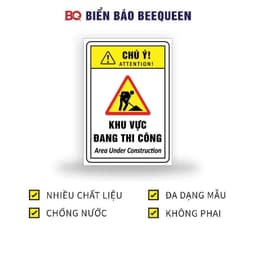 Biển báo chú ý khu vực đang thi công - bq 1