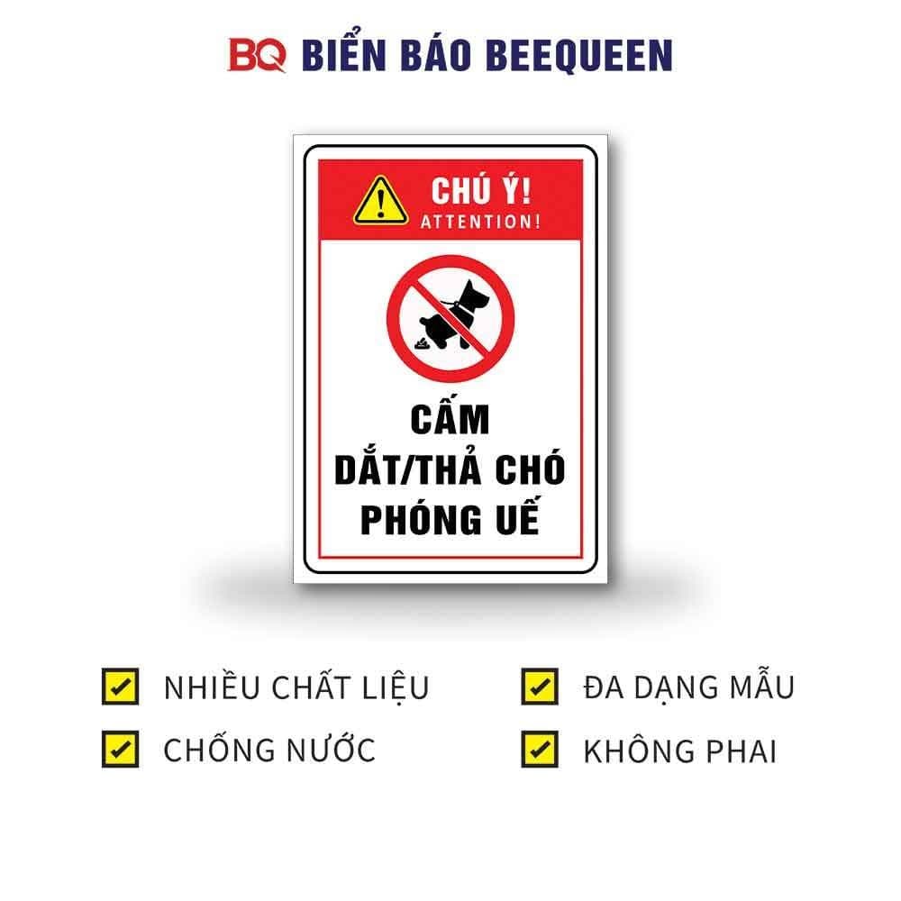 Biển báo cấm dắt thả chó phóng uế
