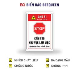 Biển báo cấm vào khu vực đang làm việc - bq 1