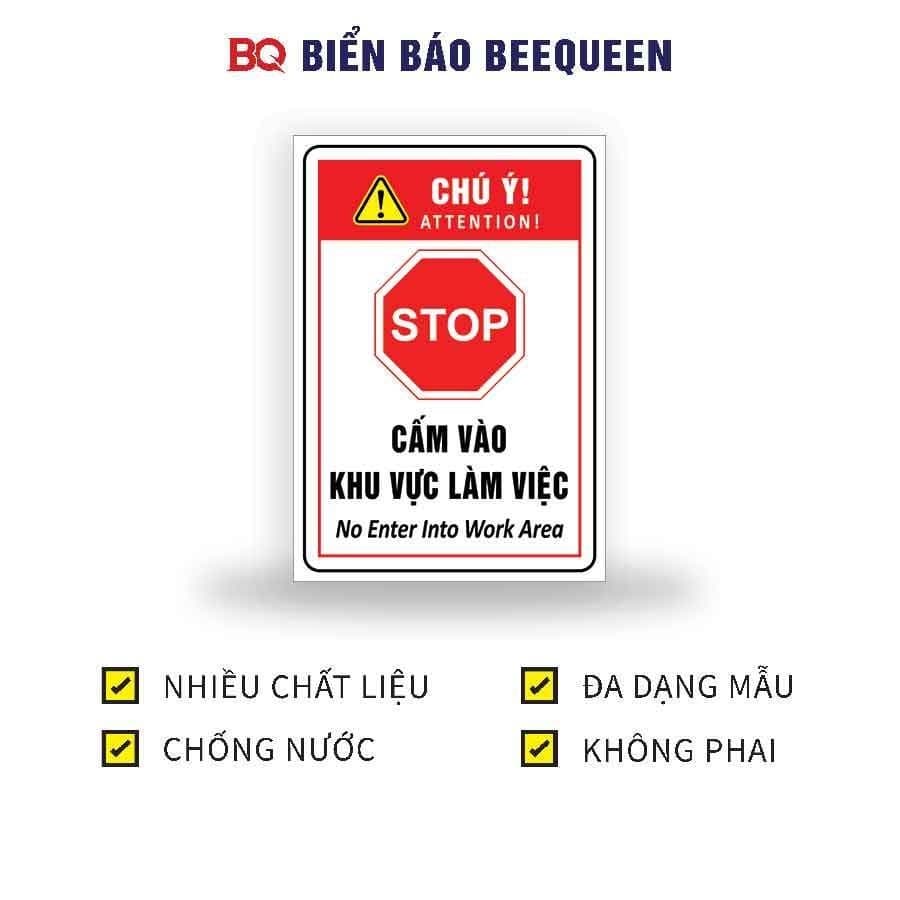 Biển báo cấm vào khu vực đang làm việc - bq