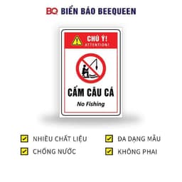 Biển báo cấm câu cá 20x30cm - bq 1