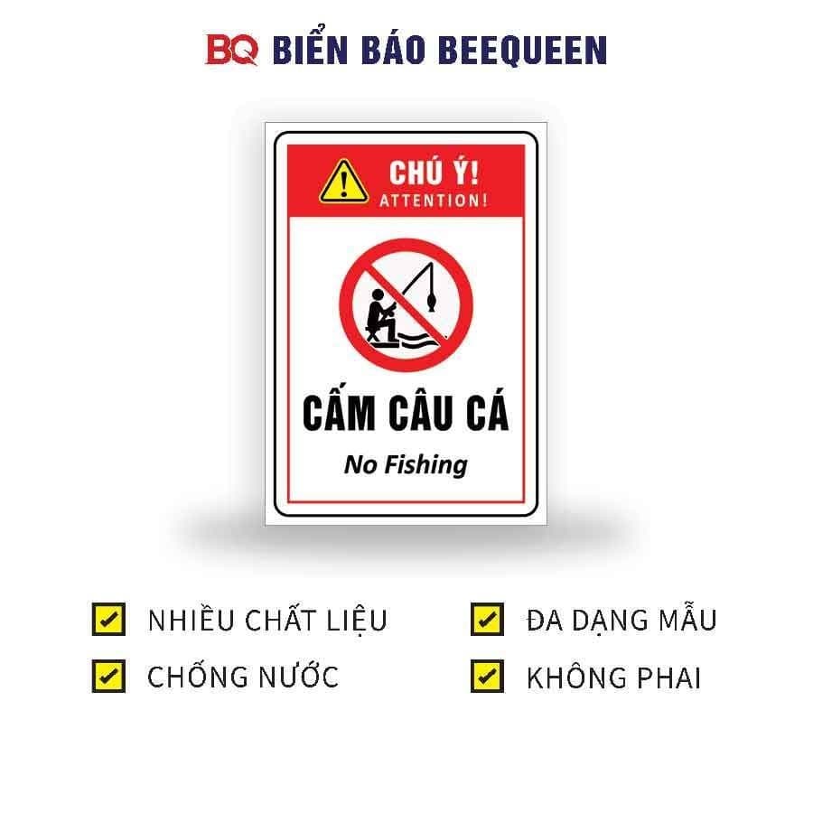 Biển báo cấm câu cá 20x30cm - bq
