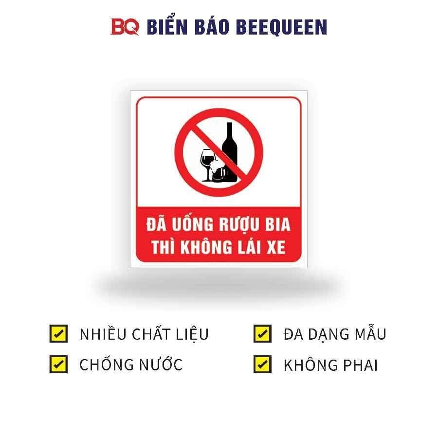Decal dán đã uống rượu thì không lái xe 20x20cm - bq