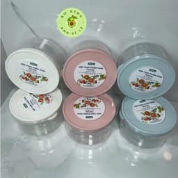 Hộp nhựa đựng thực phẩm nhựa Việt Nhật size vừa xinh 1000ml, Hộp Tròn 6528-1nắp dẻo đựng đồ ăn AMIZIN 3