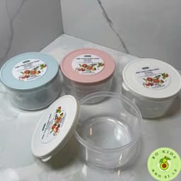Hộp nhựa đựng thực phẩm nhựa Việt Nhật size vừa xinh 1000ml, Hộp Tròn 6528-1nắp dẻo đựng đồ ăn AMIZIN 4