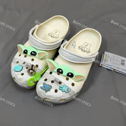 |Có Sẵn| Dép Cross Grogu Star Wars Mặt Nạ Full Bộ Charm 2