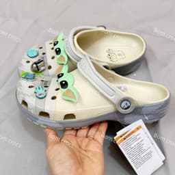 |Có Sẵn| Dép Cross Grogu Star Wars Mặt Nạ Full Bộ Charm 3