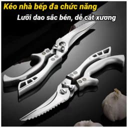 Kéo Cắt Gà VINALUXURY Thép Không Gỉ - Kéo Nhà Bếp Đa Chức Năng Để Cắt Thịt Và Xương(Giá Rẻ ) 2