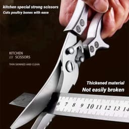 Kéo Cắt Gà VINALUXURY Thép Không Gỉ - Kéo Nhà Bếp Đa Chức Năng Để Cắt Thịt Và Xương(Giá Rẻ ) 4