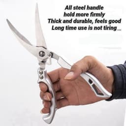 Kéo Cắt Gà VINALUXURY Thép Không Gỉ - Kéo Nhà Bếp Đa Chức Năng Để Cắt Thịt Và Xương(Giá Rẻ ) 7