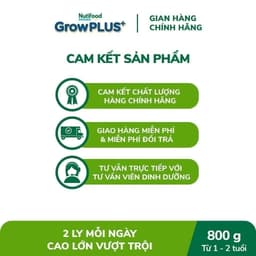 Sữa Bột Nutifood Sweden GrowPLUS+ Cao lớn vượt trội (Bạc) 800g 9