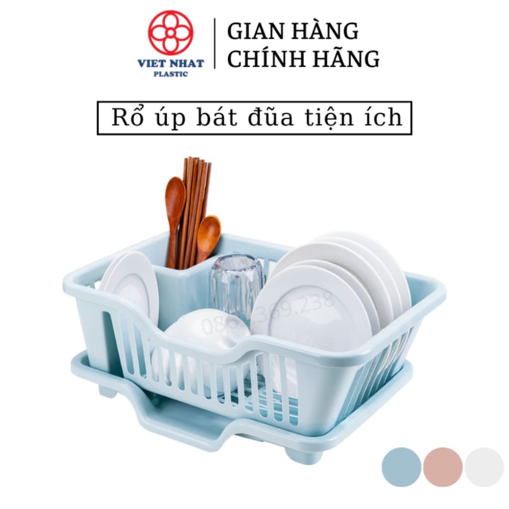 (Chính Hãng 100%) Rổ Úp Chén Bát Tiện Ích Việt Nhật (3535) - Việt Nhật Plastic HN