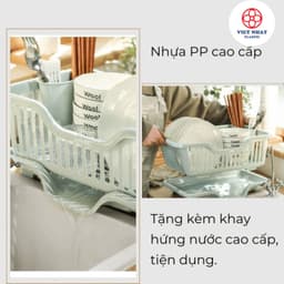 (Chính Hãng 100%) Rổ Úp Chén Bát Tiện Ích Việt Nhật (3535) - Việt Nhật Plastic HN 6