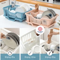 (Chính Hãng 100%) Rổ Úp Chén Bát Tiện Ích Việt Nhật (3535) - Việt Nhật Plastic HN 9