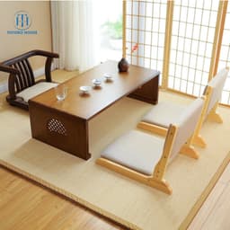 Bàn ZATAKU Kiểu Nhật Gỗ Tăm Tre Cao Cấp, Bàn Trà Ngồi Bệt Gấp Gọn TOTOROHOUSE 2