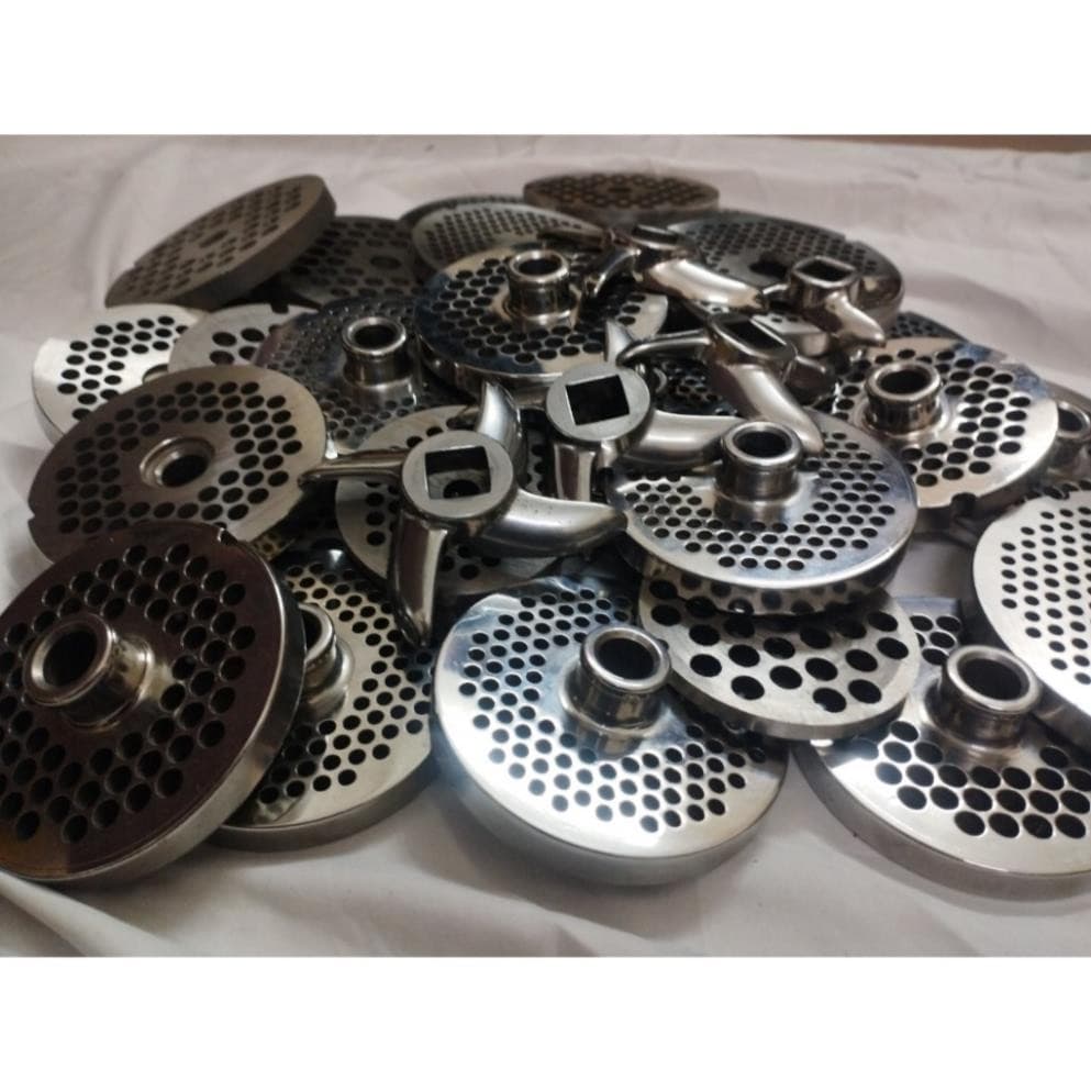 Mặt sàng máy đùn thịt Inox 22-32, nhiều kích cỡ lỗ: 2-10mm, phụ kiện chất lượng cao.
