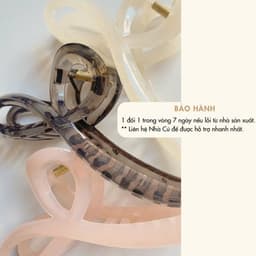 Kẹp Tóc Thạch Chữ Thập Đính Ngọc NHÀ CÚ Kẹp Bấm Càng Cua Phong Cách Tiểu Thư Sang Trọng Thanh Lịch 5976 2