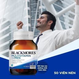 [Hàng cty full va.t ko hủy]  Nam giới Vitamin Tổng Hợp Hỗ Trợ Sức Khỏe Blackmores Multivitamin For Men Lọ 50 Viên 3