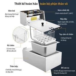Bếp Chiên Nhúng 6L Sunny - Đa Năng, Bền Bỉ, Chiên Món Ngon Từng Giây! 7