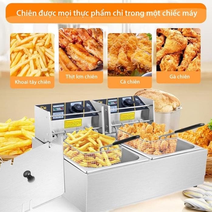 Bếp chiên nhúng dầu 4L, 6L, 12L - Đa dạng mẫu bếp đơn và bếp đôi cho món chiên ngon.