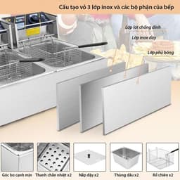 Bếp chiên nhúng dầu 4L, 6L, 12L - Đa dạng mẫu bếp đơn và bếp đôi cho món chiên ngon. 7